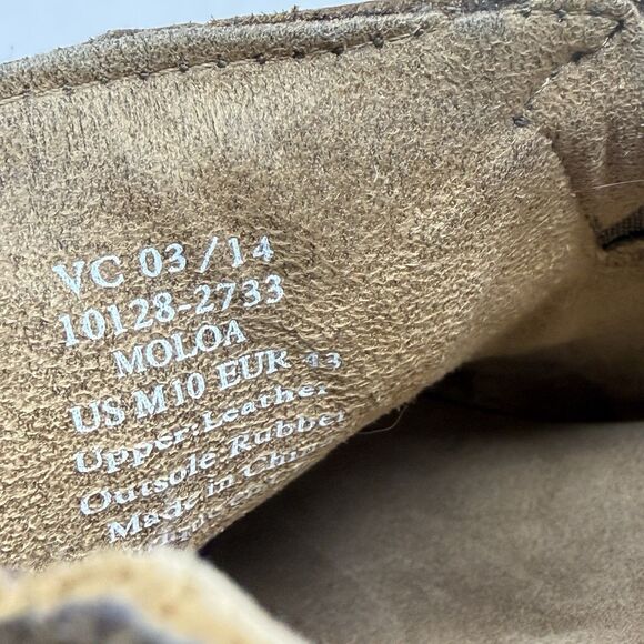 OluKai Moloa Shoes Mens 10 Brown Leather Slip On Moc Toe Casual Loafers